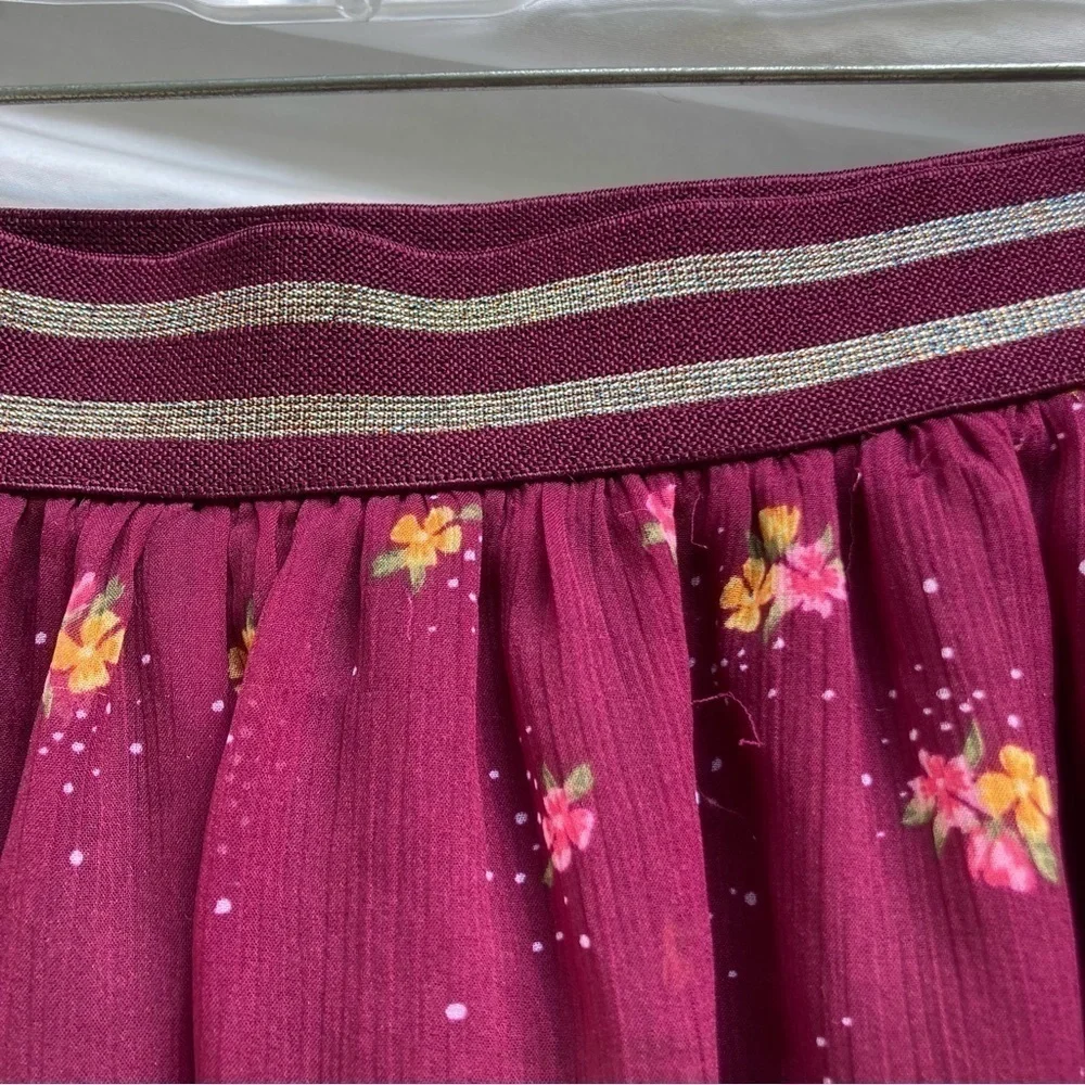 Old Navy purple floral skirt, size large(10-12)